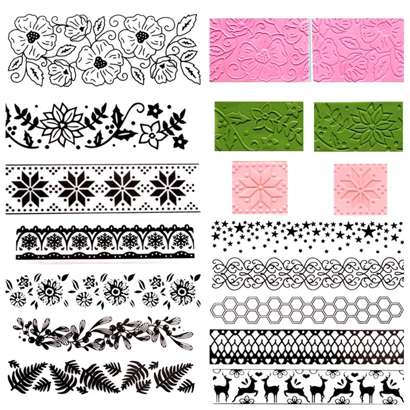 Jewelry Making Tools List - Snasan-柔らかな陶器、DIYイヤリング、ジュエリー作りツール、粘土、葉、花、スター、レース、レース、ポリマー、凹面のための凸型エンボス型
