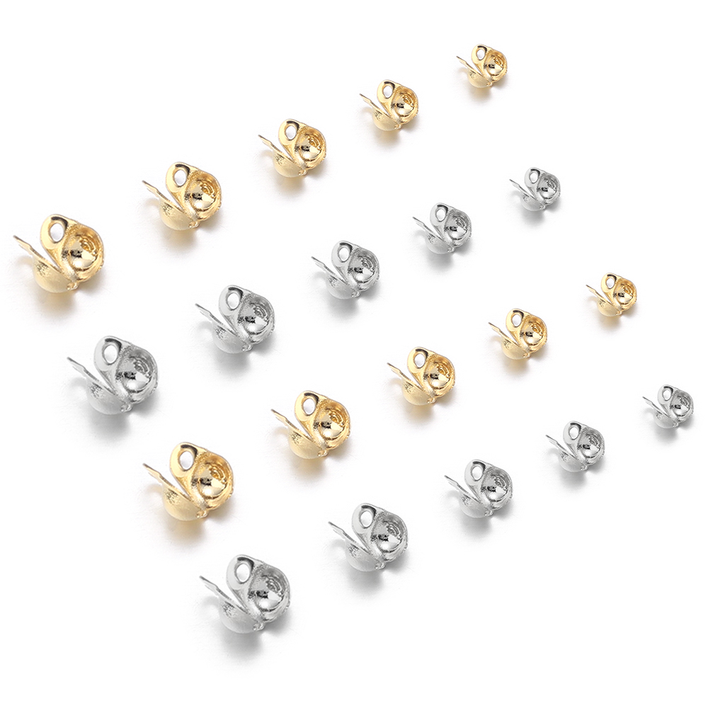 Jewelry Making Beads - 50 個ステンレス鋼ボールチェーンクラスプ圧着エンドビーズコネクタクラスプバックル DIY ジュエリーメイキングブレスレットネックレス用品