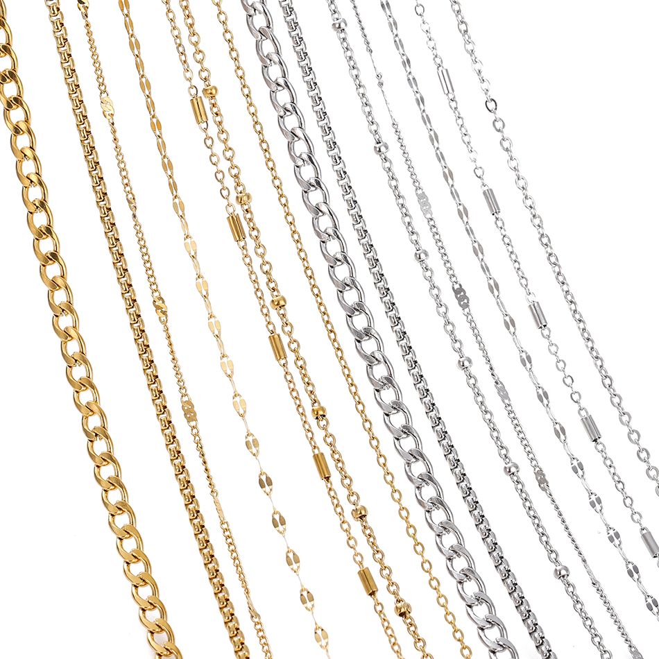 Chain Roll Cable - ネックレスとブレスレット用の高品質のステンレススチールチェーン,2m,ジュエリー作りのためのロリンクチェーン