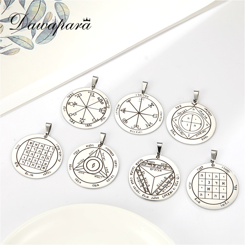 Jewelry Making Business - Dawapara 土星の五芒星ソロモンアクセサリーお金を引き寄せるビジネスお守りペンダントネックレスステンレス鋼ジュエリー