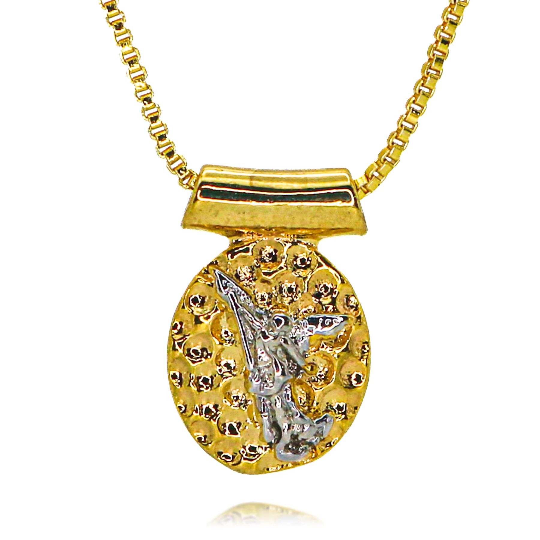 Jewelry Making Michaels - 大天使の聖人マイケルの金メッキチャーム,日曜大工のジュエリー作り,宗教的なカトリックのペンダント,銀メッキ