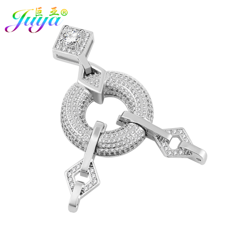 Jewelry Making Beads - Juya DIY ジュエリーコンポーネント幾何学的なファスナークラスプコネクタペンダントアクセサリー女性のための手作り真珠ジュエリーメイキング