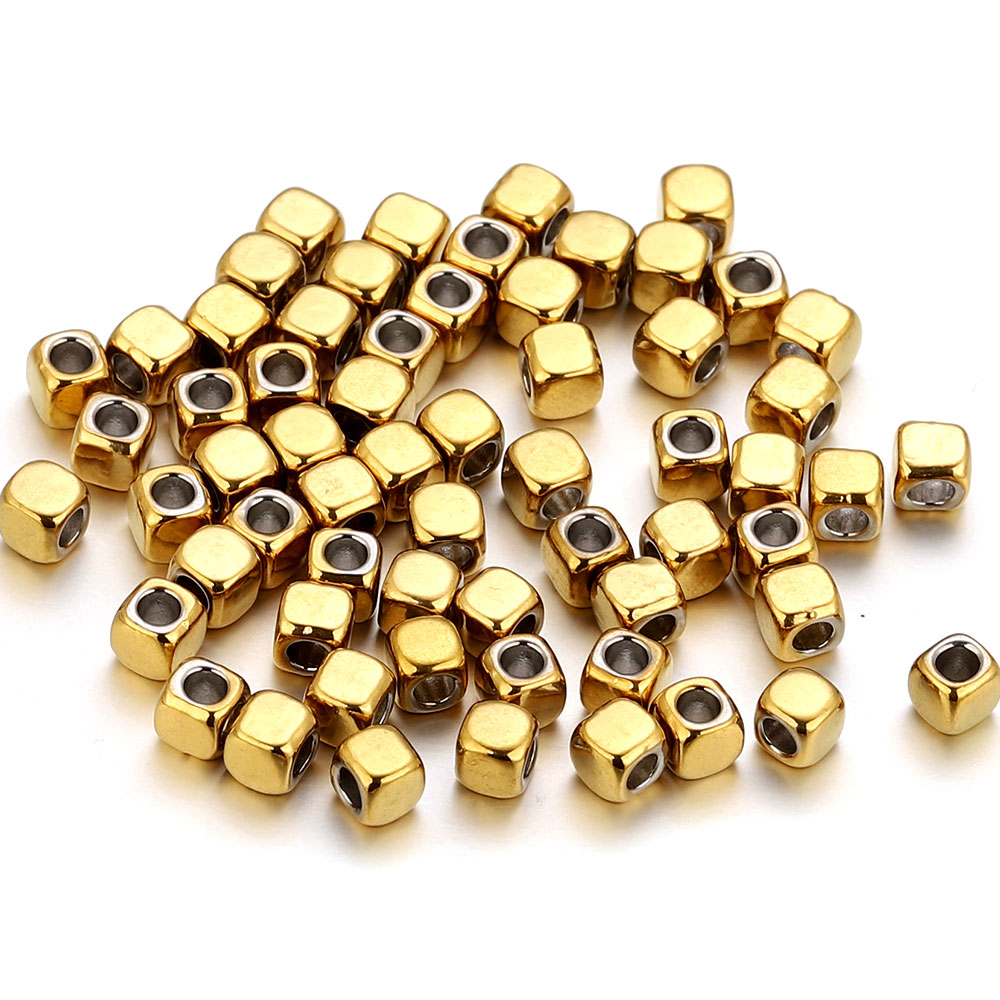 50 個 2/3/4 ミリメートルステンレス鋼スクエアスペー - Jewelry Making Supplies Wholesale のレビューと価格
