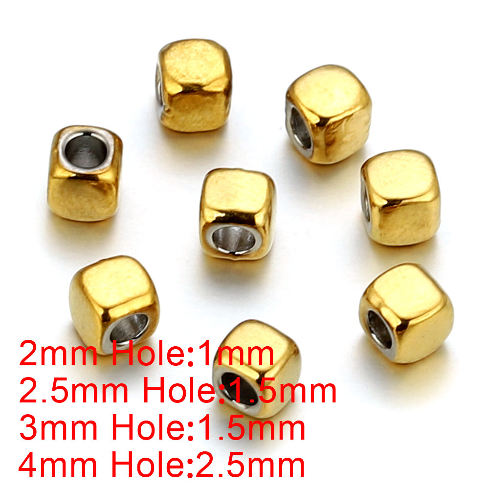 50 個 2/3/4 ミリメートルステンレス鋼スクエアスペー - Jewelry Making Supplies Wholesale のレビューと価格