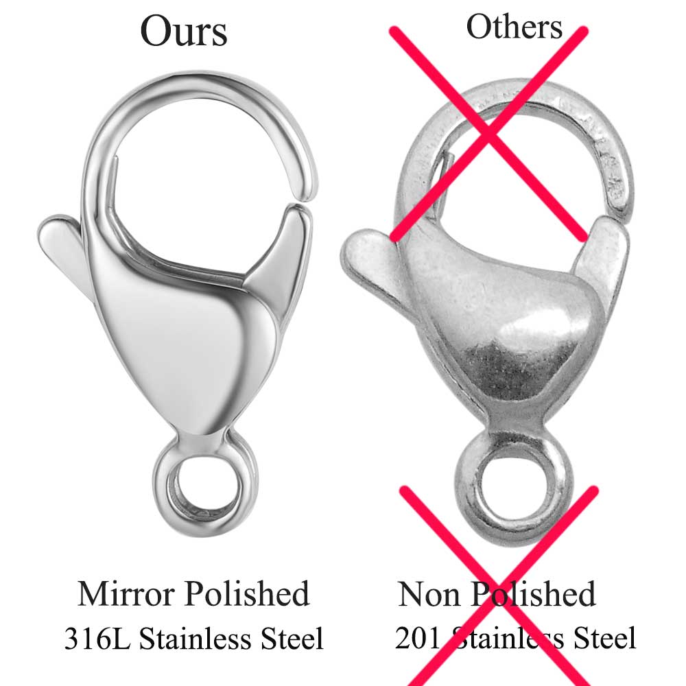 20/30/40 316Lステンレス鋼ロブスタークラスプ卸売 - Jewelry Making Name のレビューと価格