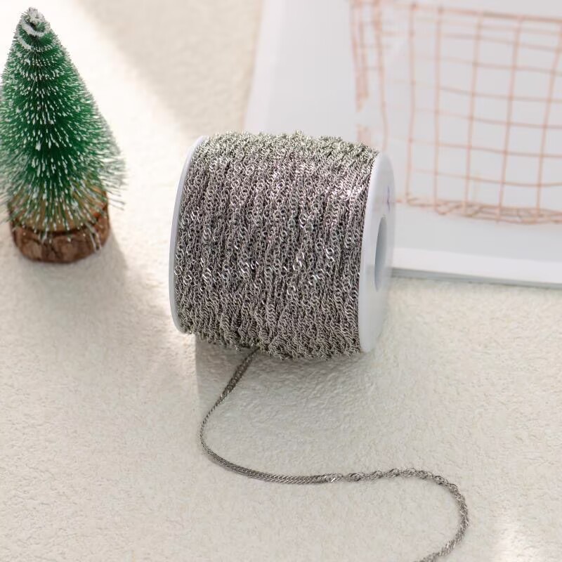 5メートルステンレス鋼ネックレス延長テールチェーン、バルクブ - Jewelry Making Event のレビューと価格