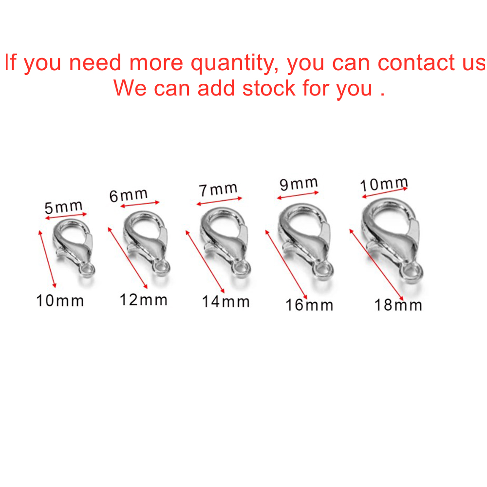 10 ピース/ロット複数のサイズのロブスタークラスプネックレ - Jewelry Making Supplies Wholesale のレビューと価格