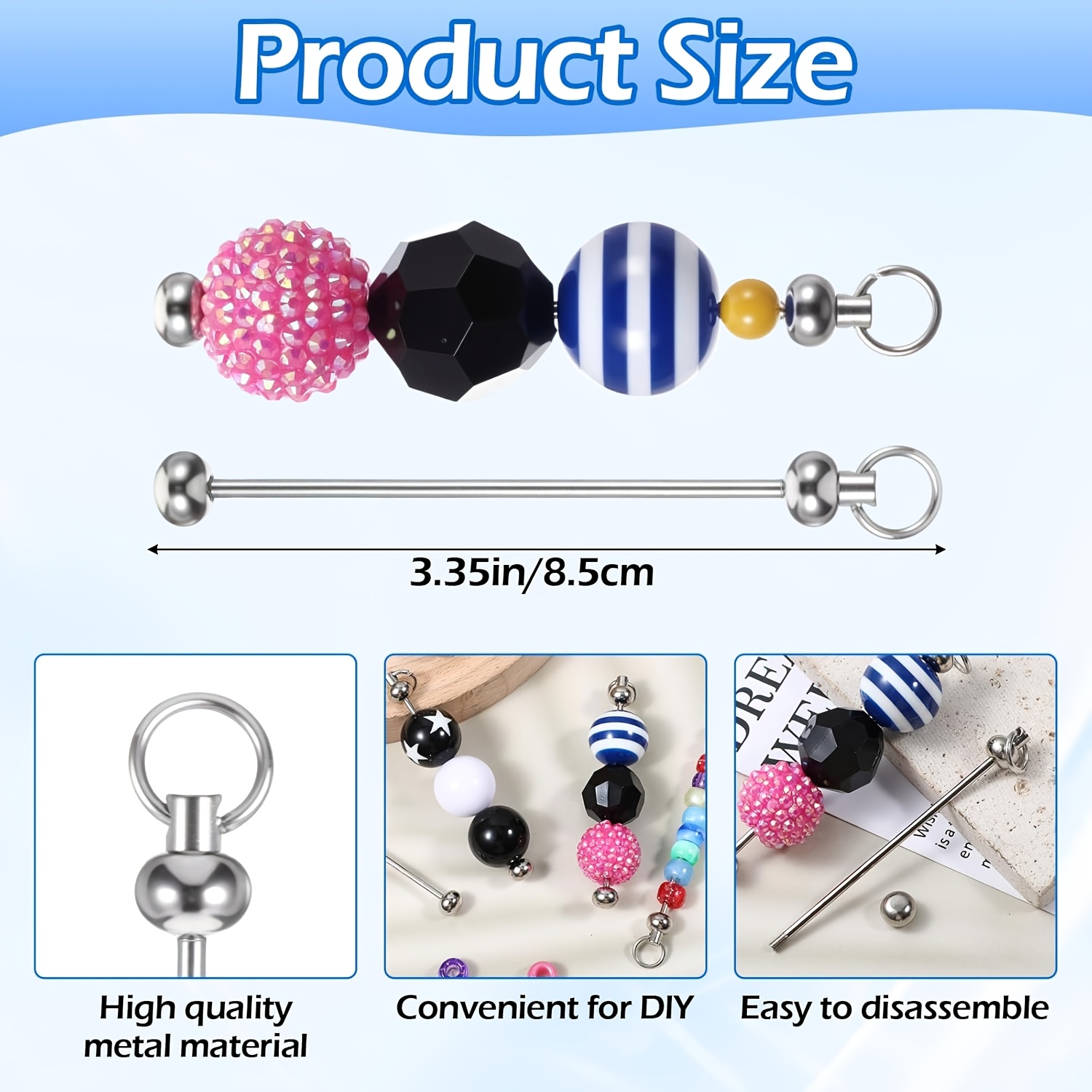 実用的な卸売キーホルダー作成用品絶妙なブランクビーズバーDI - Jewelry Making Supplies Wholesale のレビューと価格