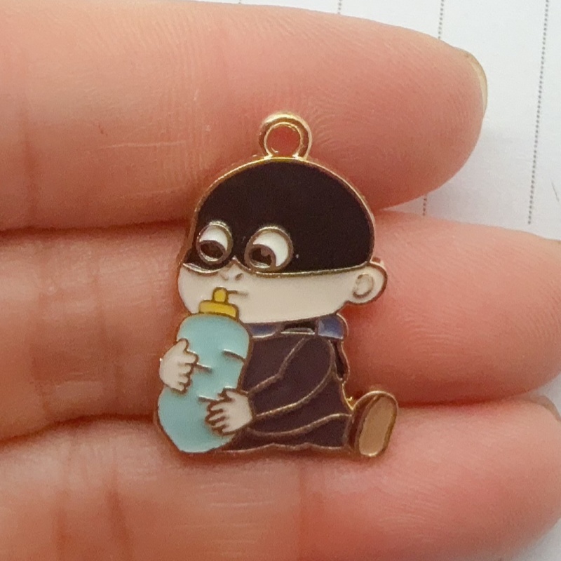 10個入り合金製ドリップオイル漫画ペンダント、DIYジュエリ - Jewelry Making Factory のレビューと価格