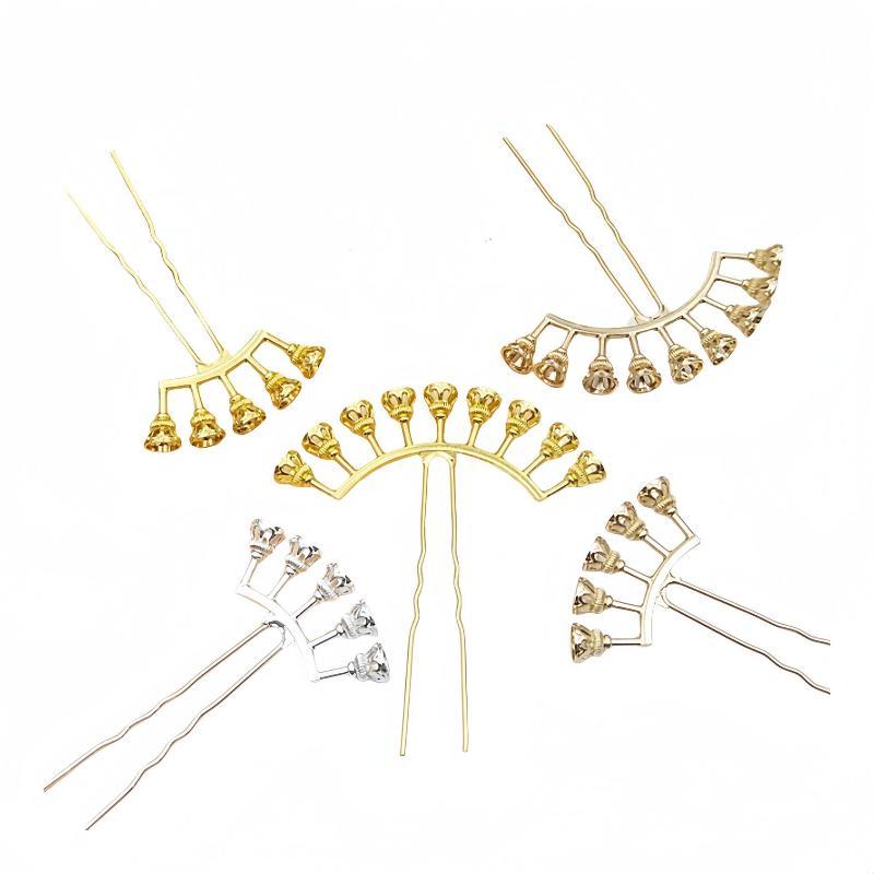 合金アーチ型ヘアピンブランク、複数のビーズマウント付き、DI - Jewelry Making Beads のレビューと価格
