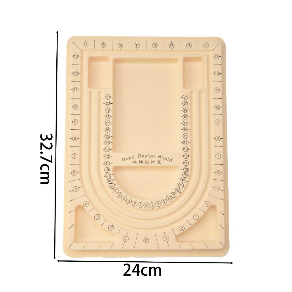 カラフルなフロッケダビーズボードブレスレットネックレストレイ - Jewelry Making Tools List のレビューと価格