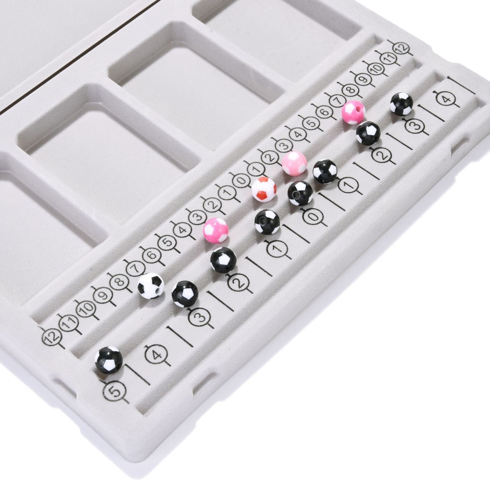 カラフルなフロッケダビーズボードブレスレットネックレストレイ - Jewelry Making Tools List のレビューと価格