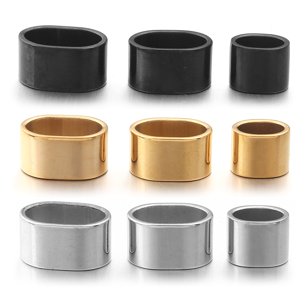 6個のフラットステンレス鋼チューブスライダービーズポジション - Jewelry Making Beads のレビューと価格