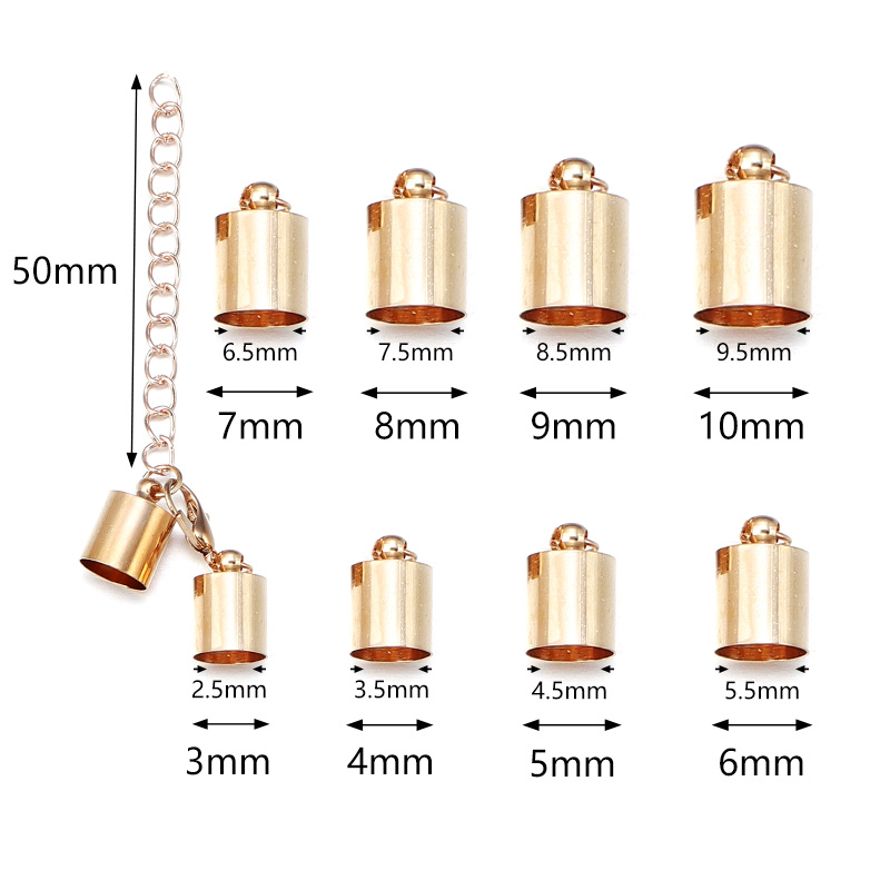 10 セット革コードエンドキャップロブスタークラスプ延長チェ - Jewelry Making Factory のレビューと価格
