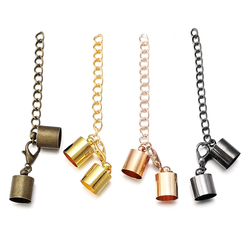 10 セット革コードエンドキャップロブスタークラスプ延長チェ - Jewelry Making Factory のレビューと価格