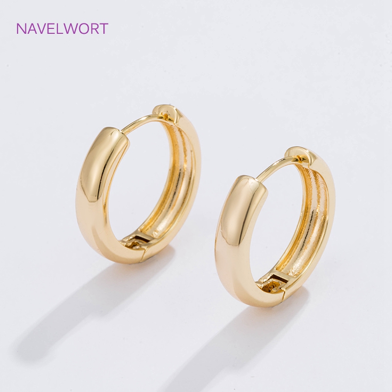 6 サイズのゴールドメッキサークルフープイヤリング女性ギフト - Jewelry Making Hobby のレビューと価格