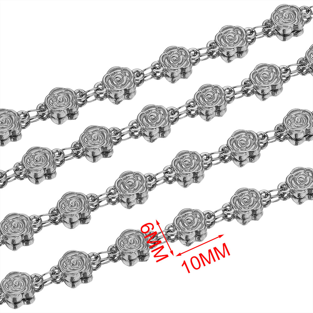 1Mステンレス鋼テクスチャードローズフラワーチェーンケーブル - Chain Roll Cable のレビューと価格