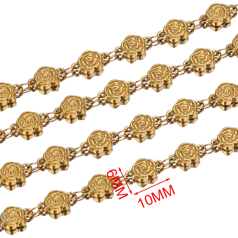 1Mステンレス鋼テクスチャードローズフラワーチェーンケーブル - Chain Roll Cable のレビューと価格