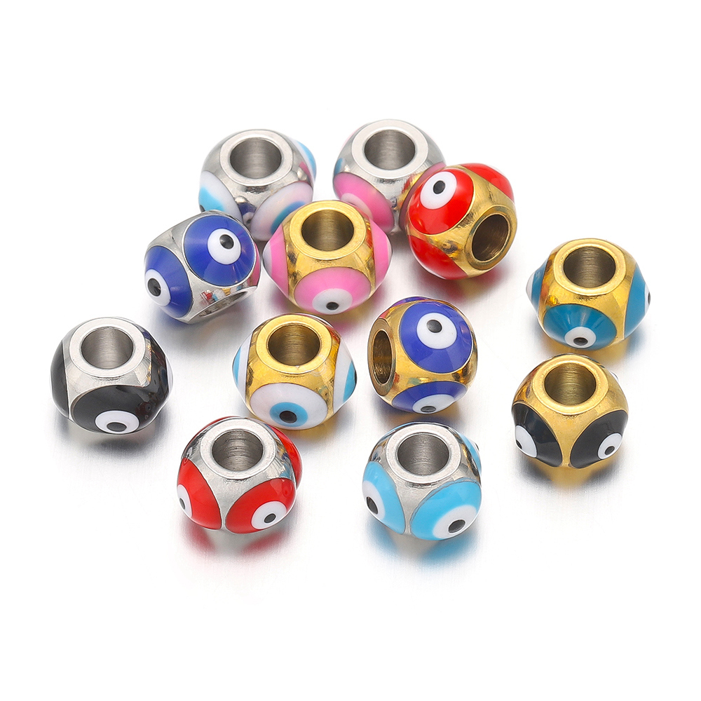 10 個ステンレス鋼 6 ミリメートルエナメルアイビーズゴー - Jewelry Making Supplies Wholesale のレビューと価格