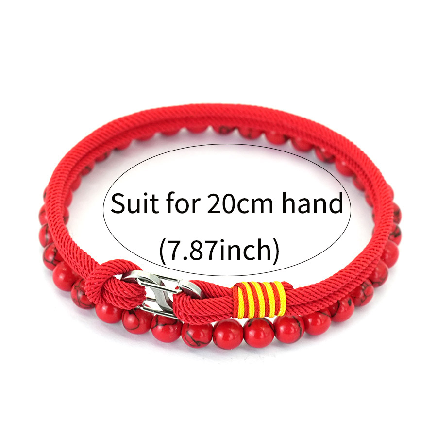 ビジネス2個セット ラッキレッドブレスレット メンズ 6mm - Jewelry Making Business のレビューと価格