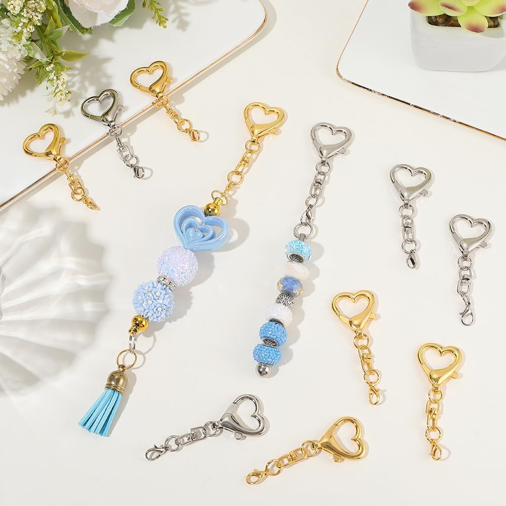5/15/30個入り ハート型スイベルクラスプ スプリング式 - Jewelry Making Factory のレビューと価格