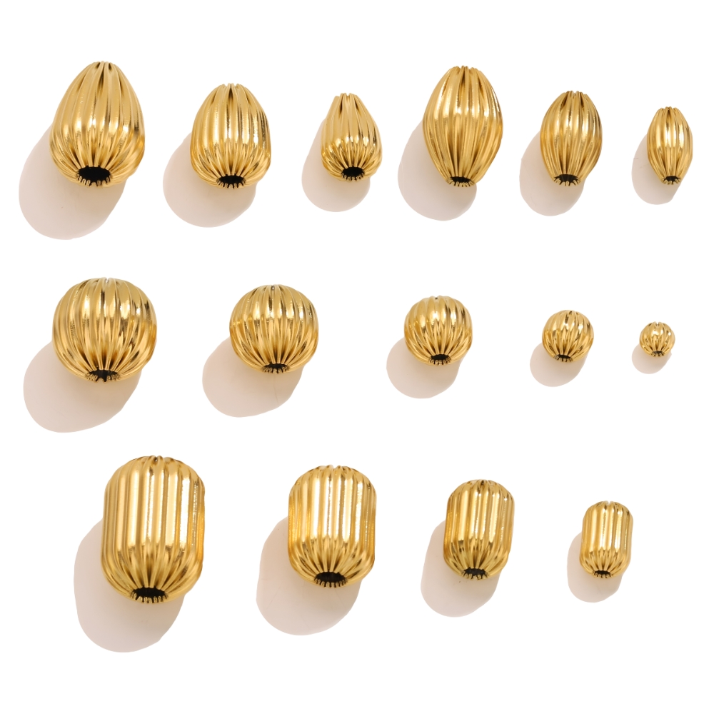 5個入り ステンレス製 18Kゴールド ビッグリブ オーバル - Jewelry Making Supplies Wholesale のレビューと価格