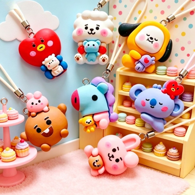 7 個 BT21 樹脂漫画チャーム DIY アクセサリークラ - Jewelry Making Factory のレビューと価格
