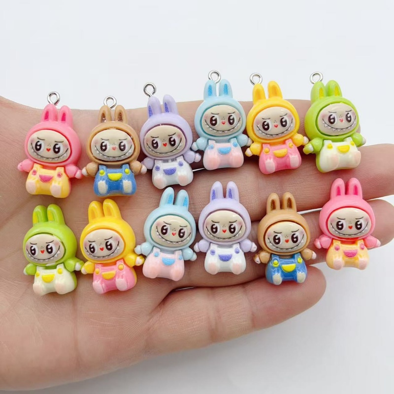 10 個かわいいウサギイチゴハウス樹脂チャーム素敵な漫画の動 - Jewelry Making Factory のレビューと価格