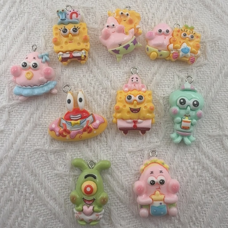 10個入り漫画風樹脂ペンダント、DIYジュエリー製作イヤリン - Jewelry Making Factory のレビューと価格