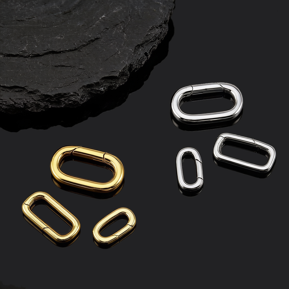 2個入り 18K金メッキ オーバルカラビナネックレスクラスプ - Jewelry Making Beads のレビューと価格