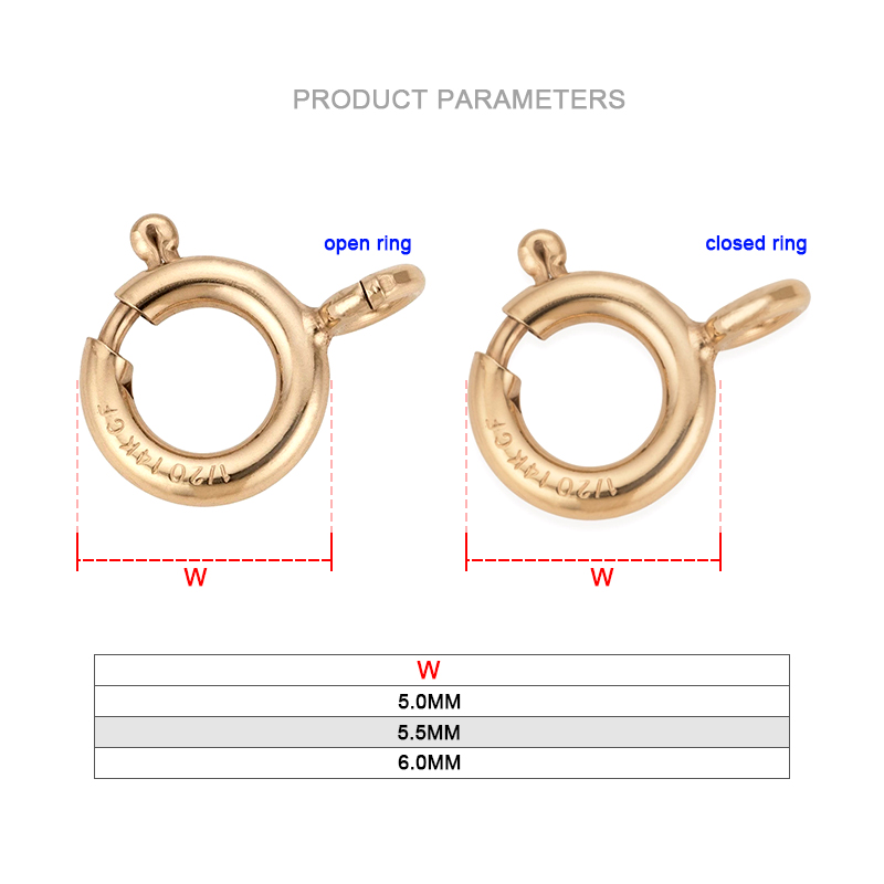 14K金張りスプリングリングクラスプフック、ブレスレットネッ - Jewelry Making Supplies Wholesale のレビューと価格
