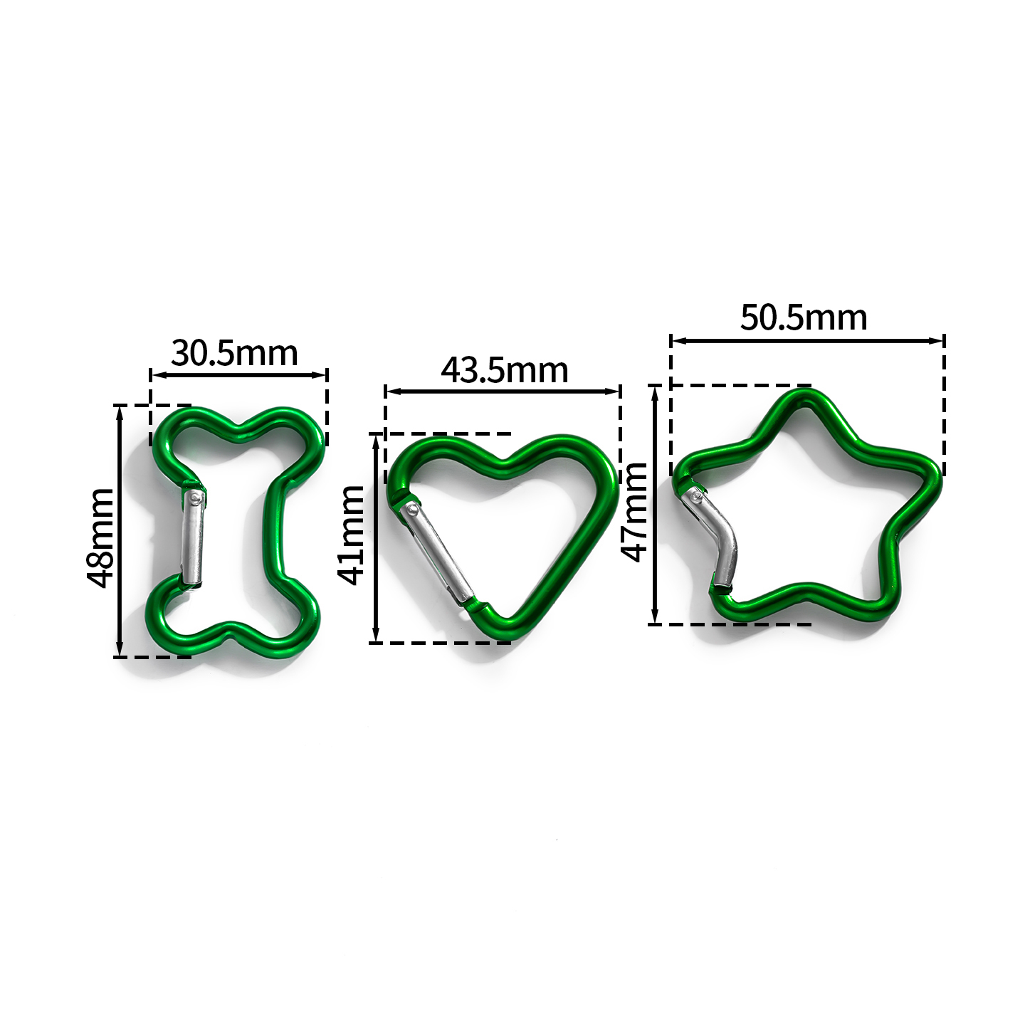 1 ピース/ロットアルミミニカラビナクリップスター/ハート/ - Jewelry Making Tools List のレビューと価格