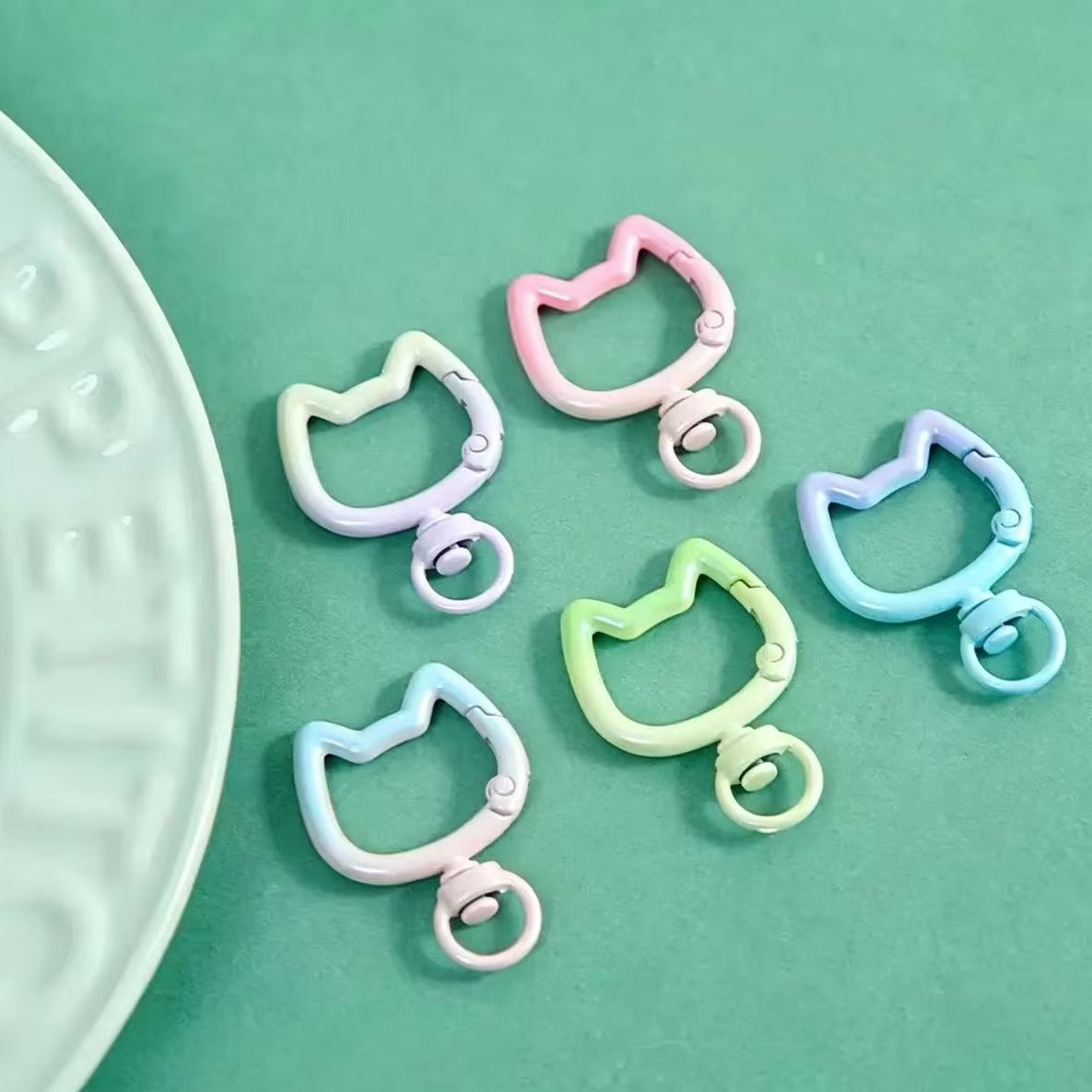 5-10 個グラデーションかわいい猫クラスプ開閉可能なコネク - Jewelry Making Name のレビューと価格
